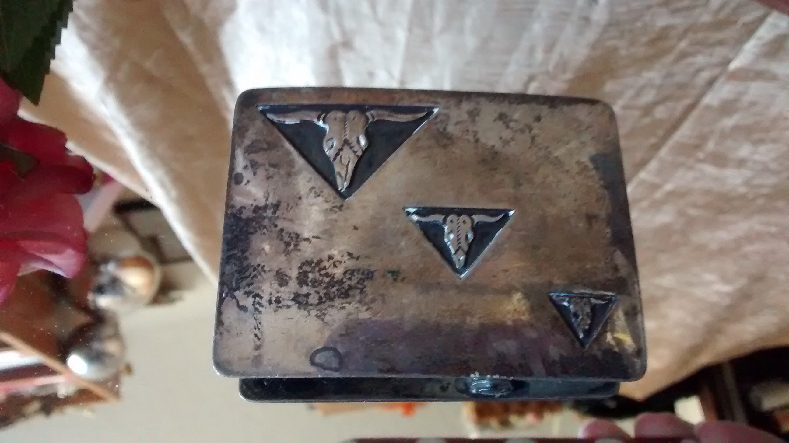 Vintage Navajo Sterling Belt Buckle, Native American Sterling