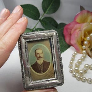 Edwardian Era Antique Silver Picture Frame, Nostalgic English Photo Keepsake, TB313