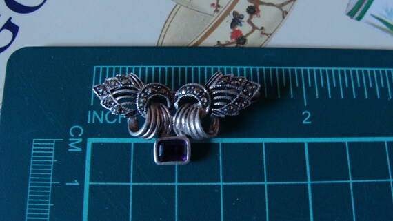 ヴィンテージ シルバー スターリング アールデコ マーカサイト