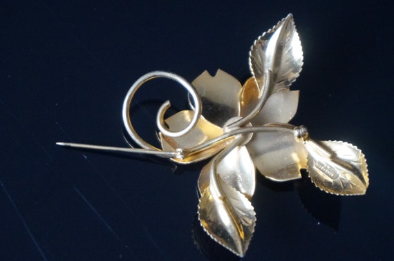 Vintage silver brooch, wild rose brooch, Vermeer … - image 7