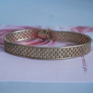 Vintage Silver Bracelet,very elegant bracelet, circa 1950, mid century silver bracelet. valentines gift,Gold plated silver bracelet, 74