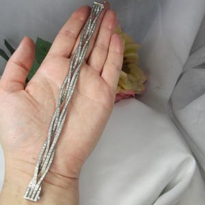 Antikes Art Deco 4-Saitiges Silberarmband, TB187