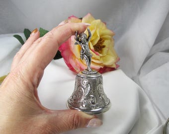 Vintage Silver Table-Bell with Cherub Motif, TB154