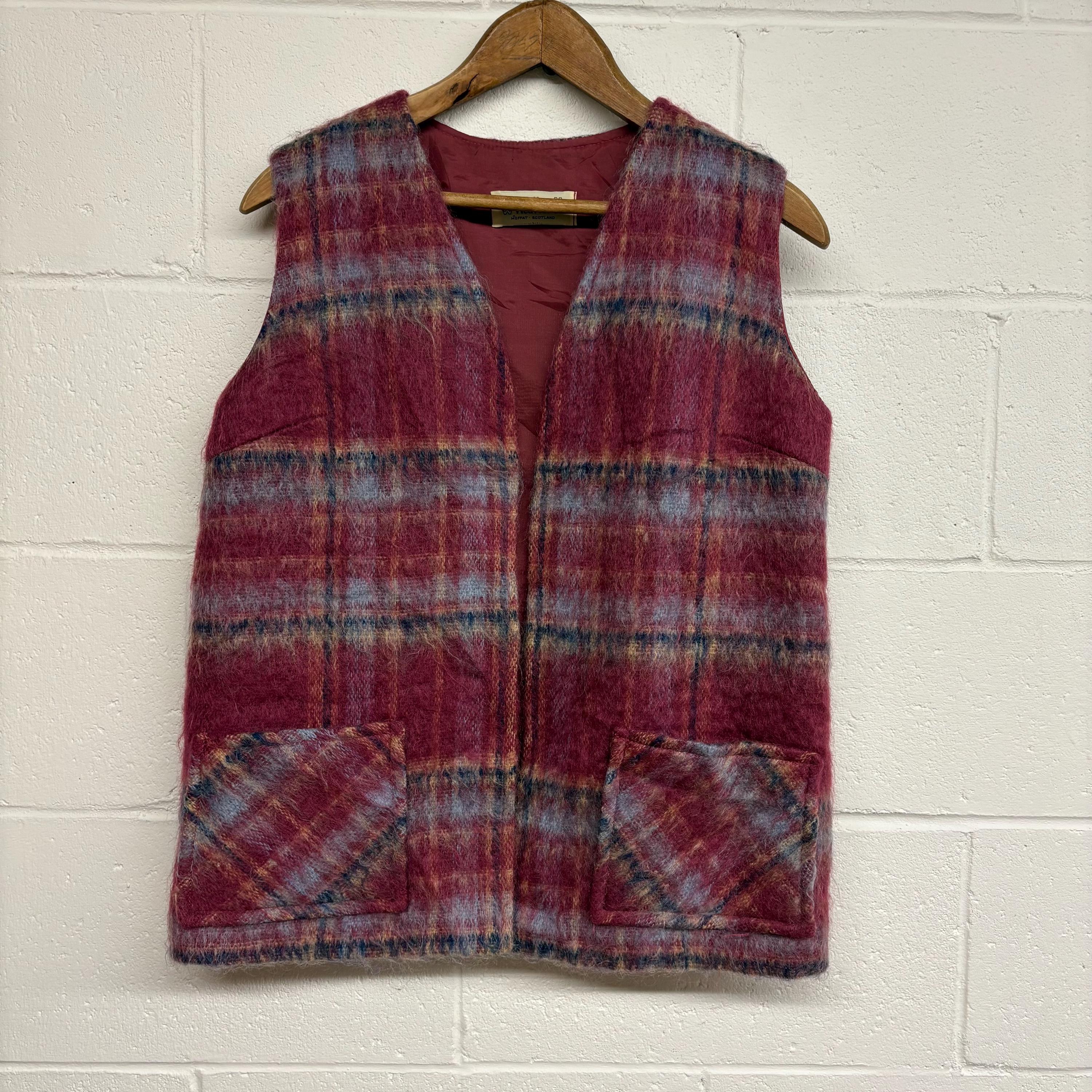Moffat Weavers Hand Woven Wool & Mohair Plaid Vest - Etsy