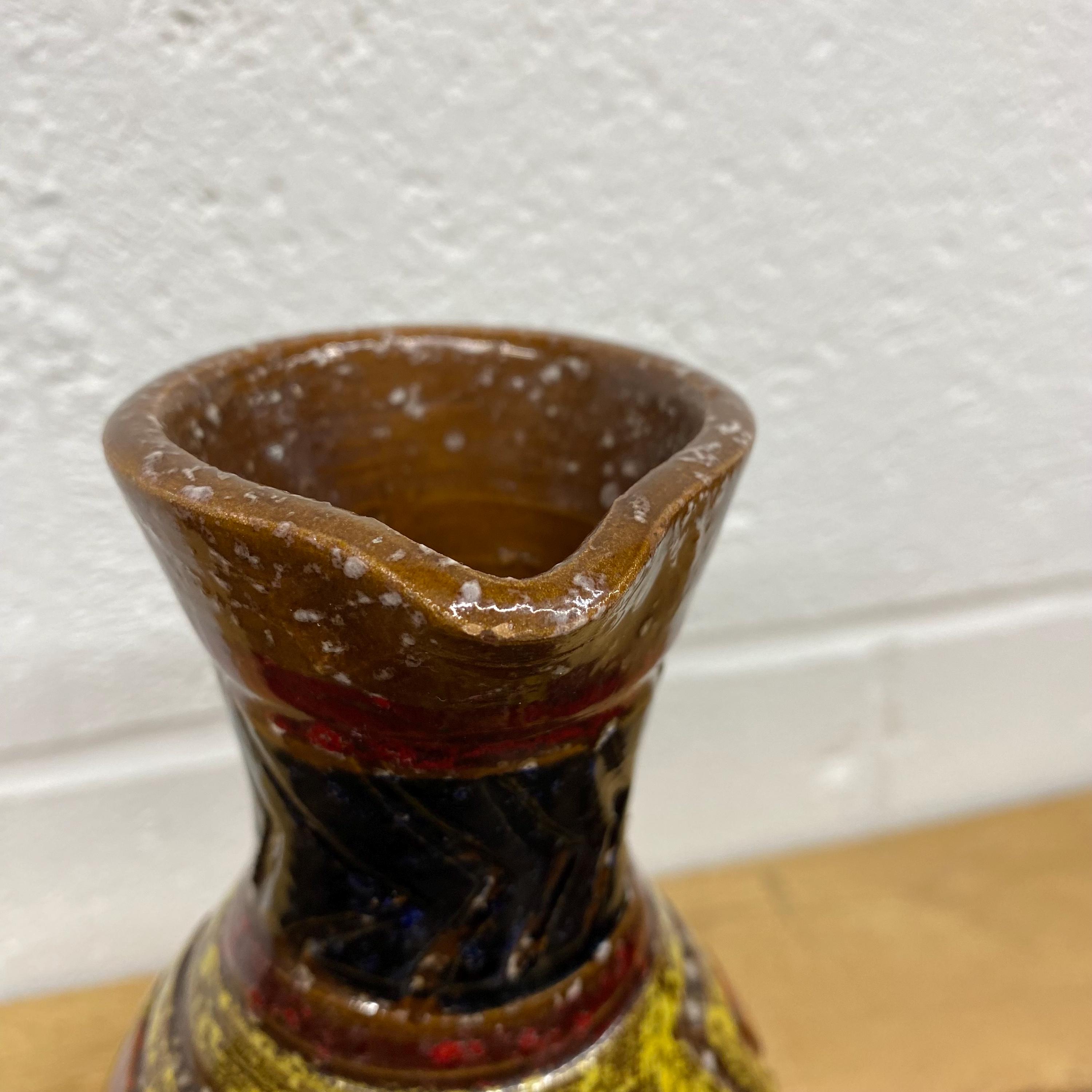 Mid Century Italian Art Pottery Vase, Sgraffito Pottery - Etsy