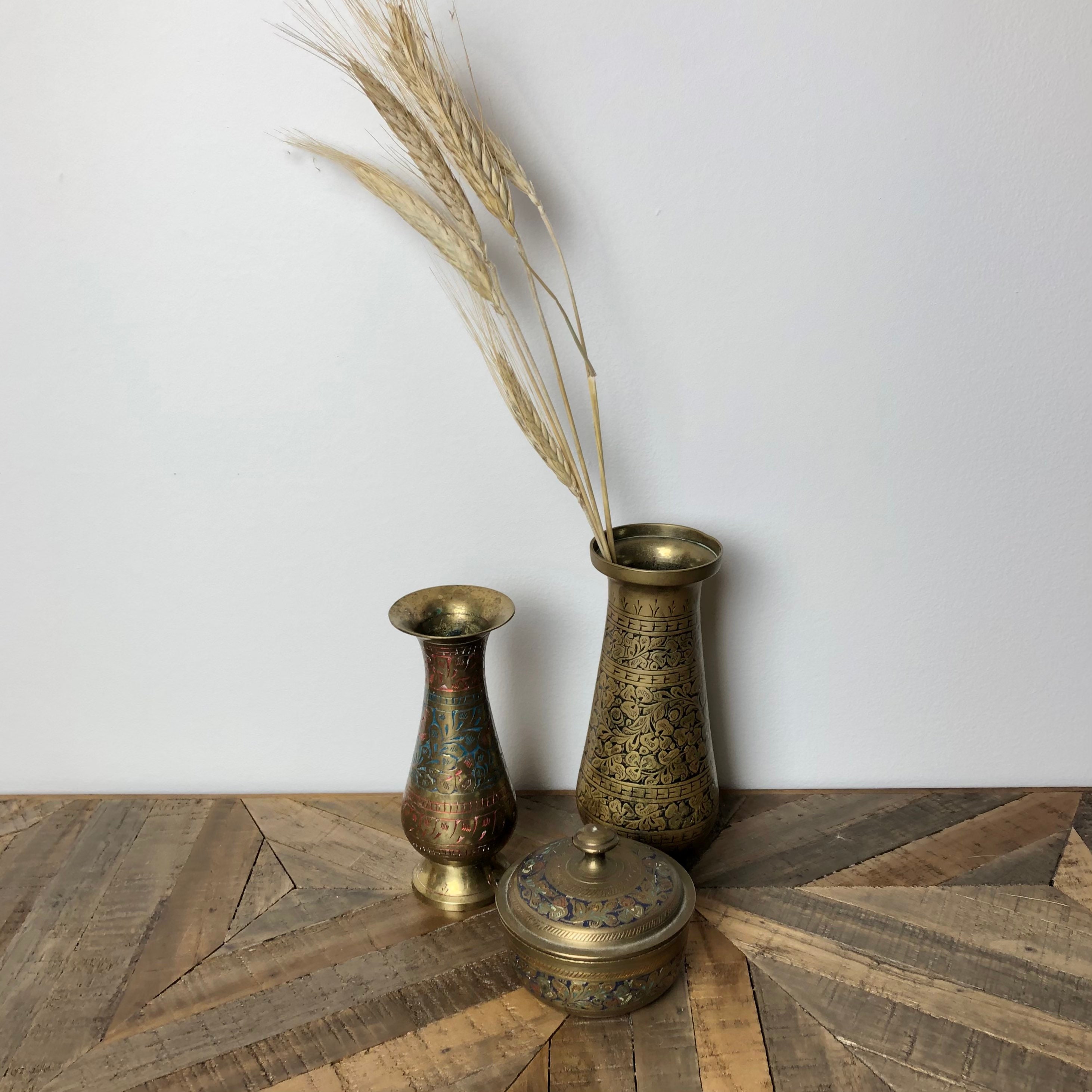 vases Et Plat En laiton