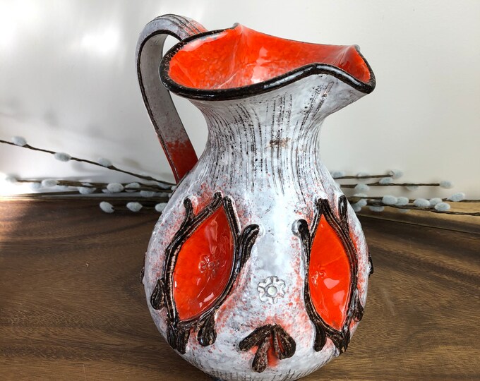 Mid Century Italian Pottery Jug *as Is* - Etsy