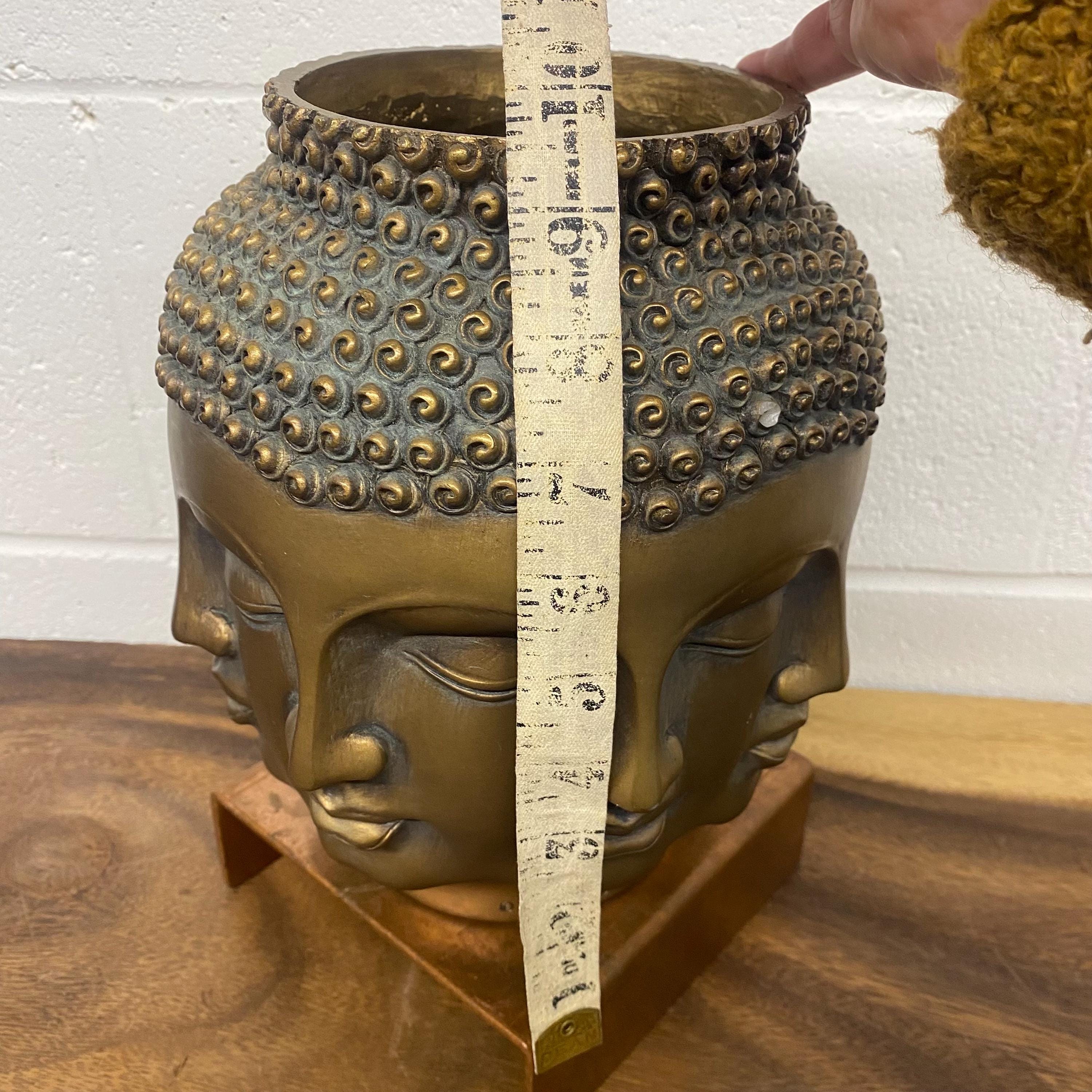 TMS Gold Buddha Perpetual Face Vase, Fornasetti Style, Adler Style