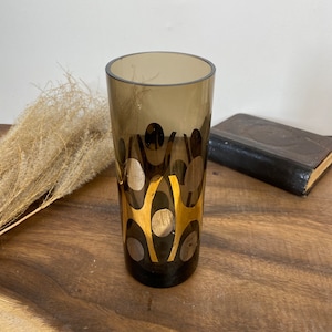 Smoked Glass Modernist Style Vase