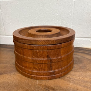 Dansk Teak Ice Bucket by Jens Quistgaard, Mid Century Modern Bar