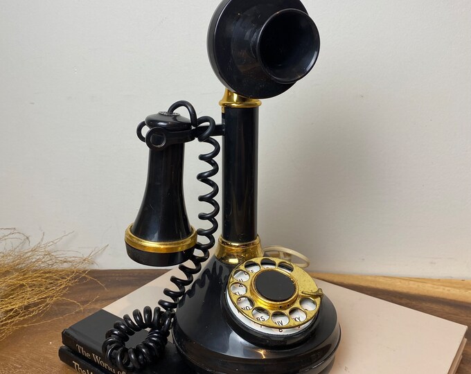 Vintage Rotary Candlestick Phone Etsy