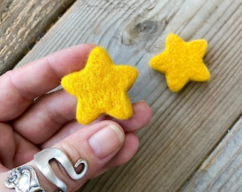 Easy Needle Felting Kit, Little Stars Wool Felting, Beginner Art Craft. Makes 10 or 30 Stars