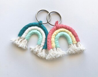 Rainbow keychainsMacrame rainbowMacrame rainbow keychains