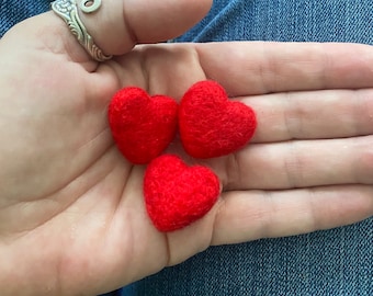 SUPER EASY! Introduction to basic needle felting - Little Hearts Mini Kit - Beginners, Kids and Adults - Art Craft Kit