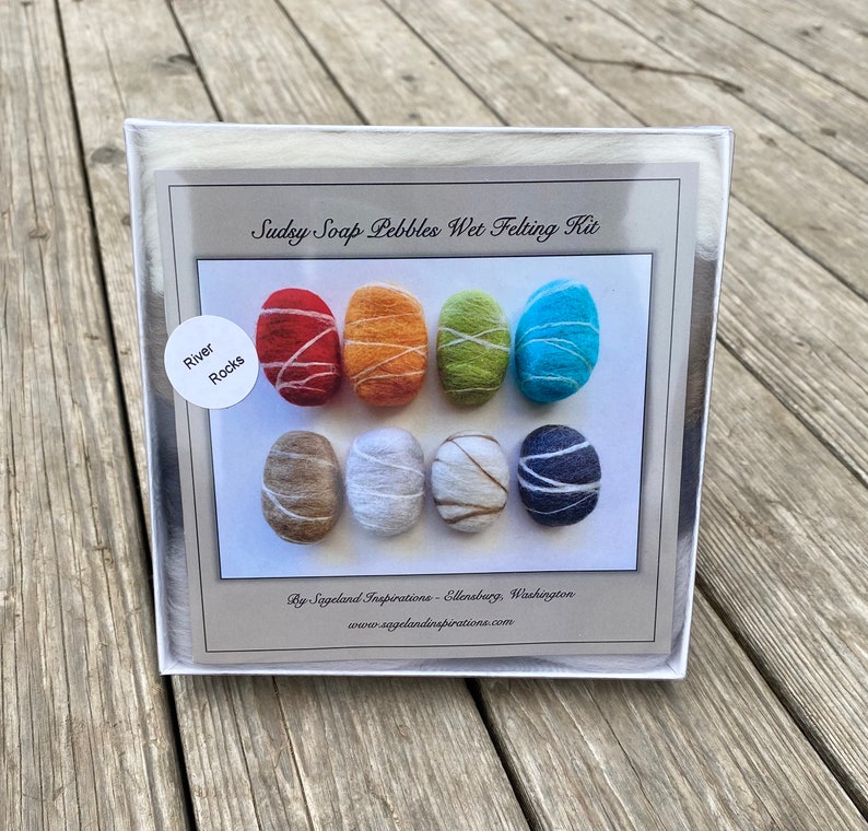 EASY BEGINNER KIT Sudsy Soap Pebbles Easy Wet Felting Kit Etsy