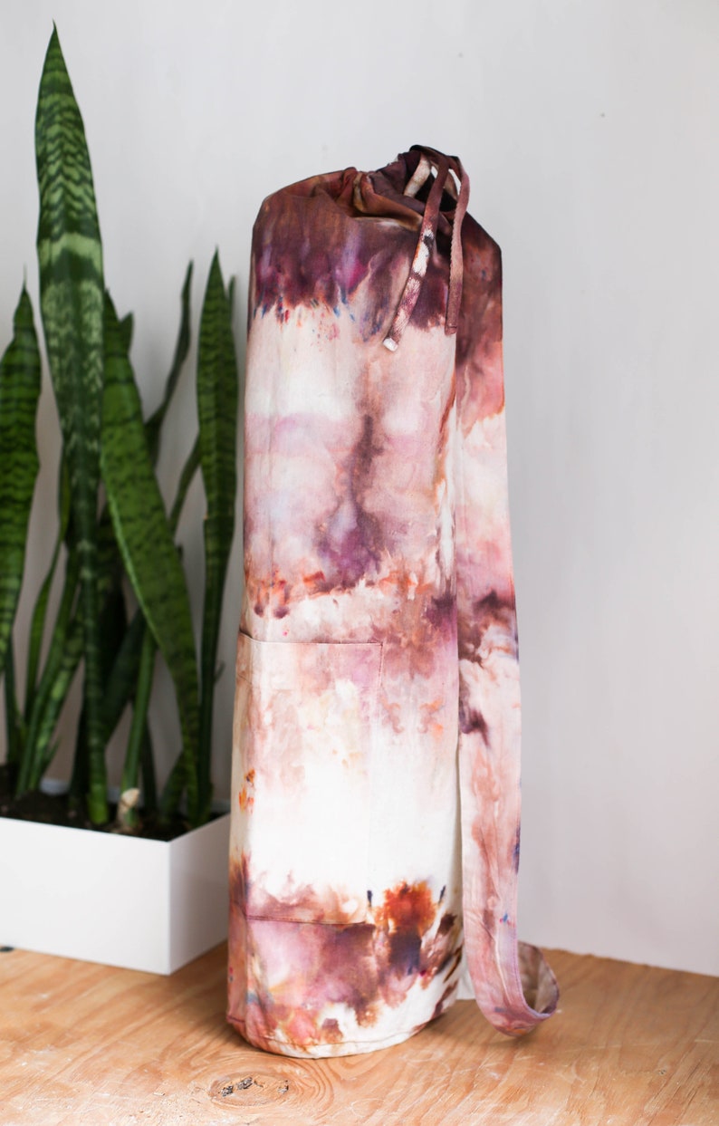 Hand Dyed Bag Hand Dye Yoga Bag Yoga Mat Bag OAK Dyed Yoga Bag Pilates Bag Yoga Mat Carrier Yoga Yoga Bag Strap Yoga Bag Pocket
