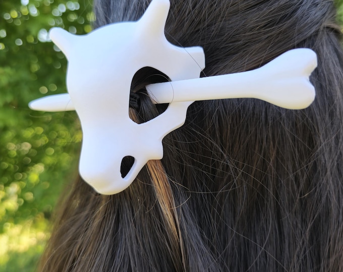Retro Skull Hair Pin - Slide Fashion Accessory Gaming