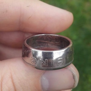 Goldbarons Handcrafted Eire Lucky Irish 10 Pence / 2 Shilling Coin Rings Sizes 6 - 11