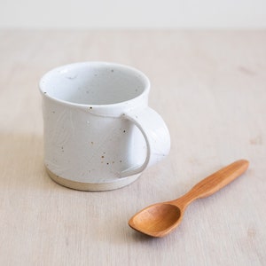 Handmade Everyday Mug Spring Shadows Speckled White Stoneware image 2