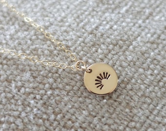 Gold Sun Necklace • Dainty Everyday Necklace • Inspirational Jewelry • Best Friend Necklace • Gold-Filled Necklace • You Are My Sunshine