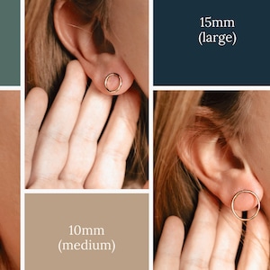 Open Circle Earrings • 14k Gold Fill Minimalist Jewelry • Dainty Circle Earring • Tiny Circle Earrings • Geometric Studs • Circle Posts