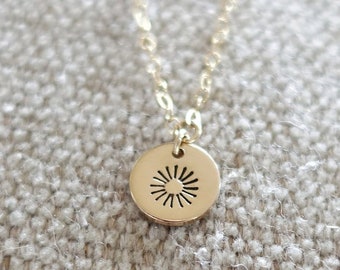 Dainty Sun Necklace • Dainty Everyday Necklace • Inspirational Jewelry • Best Friend Necklace • Gold-Filled Necklace • You Are My Sunshine