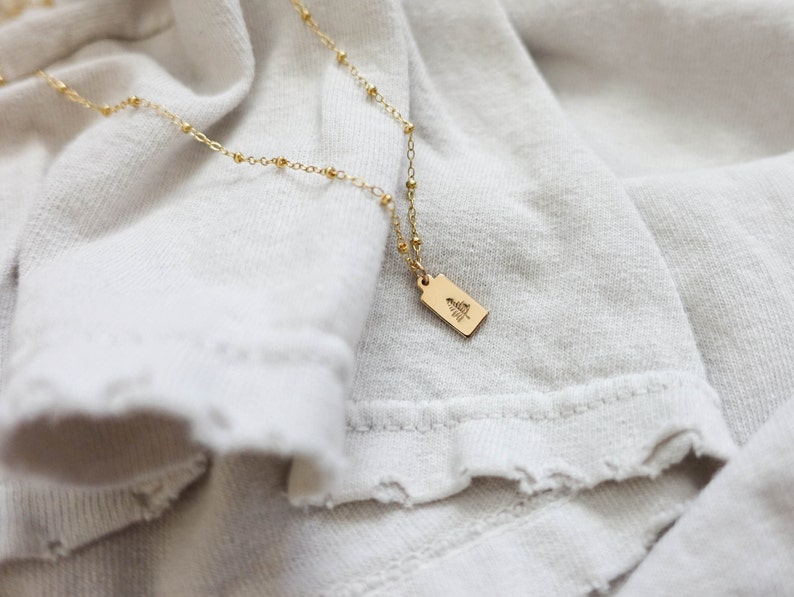 Gold Filled Evergreen Necklace Pine Tree Jewelry Satellite Etsy