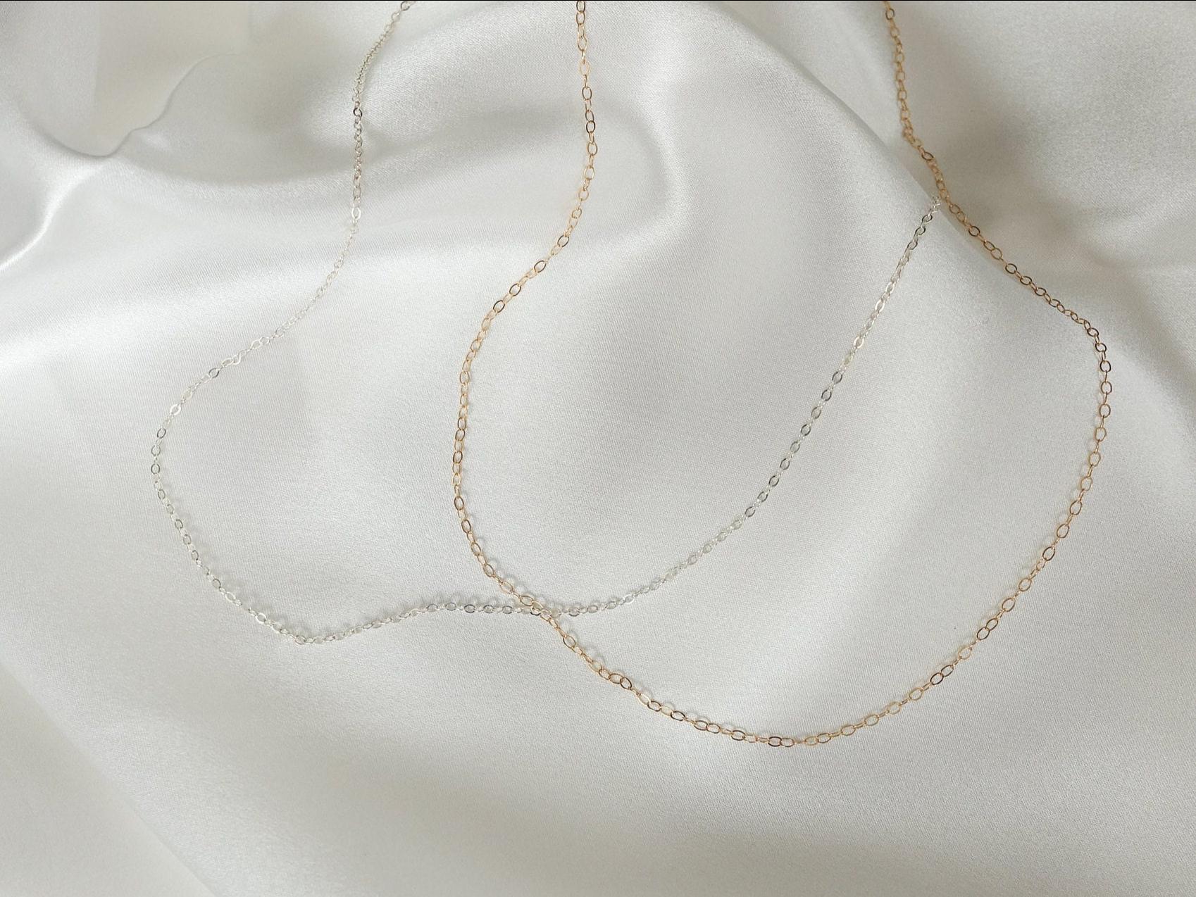 Dainty Chain Necklace • Delicate Minimalist Necklace • Thin Delicate ...