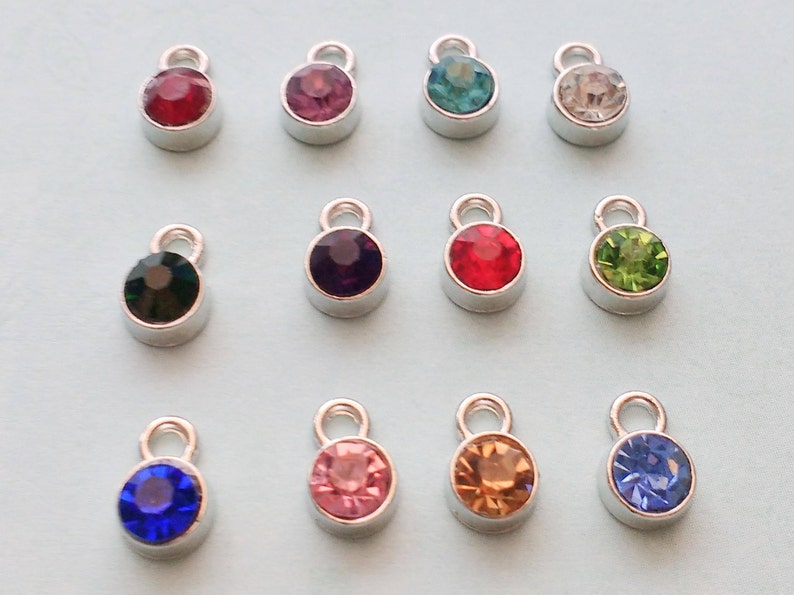 1 Set Birthstone Charms Crystal 12 Charms CS2985 Etsy