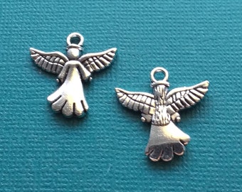 Lead-free Wholesale 15/33Pcs Tibetan Silver Angel Charms 25x23mm Lead-free Wholesale 15/33Pcs Tibetan Silver Angel Charms 25x23mm