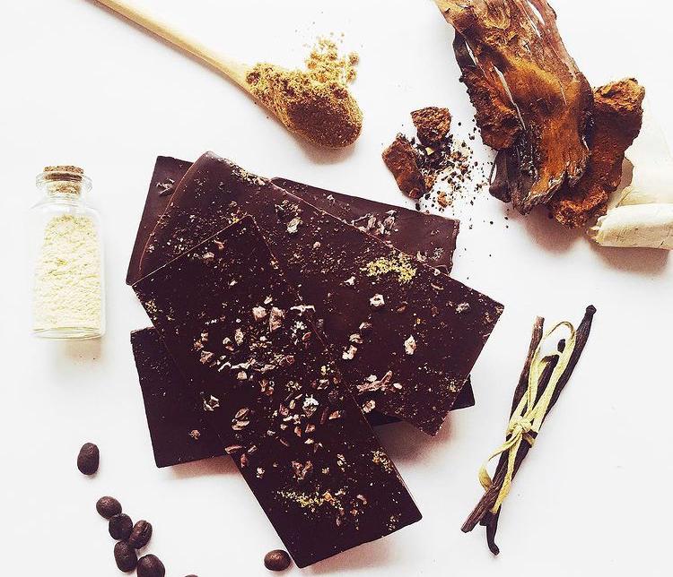 Schokolade |  Maca-Chaga Milchkaffee | Meditation Bars |