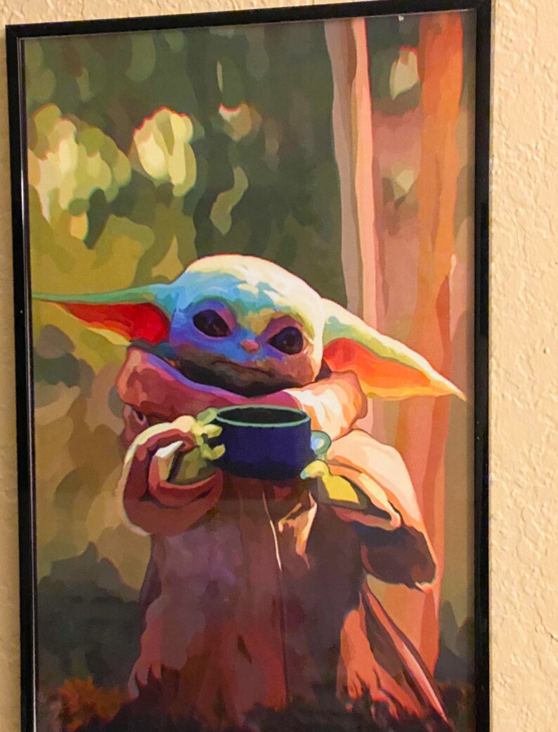 Baby Yoda Art Print Poster Etsy