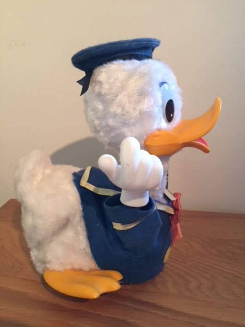 Vintage Walt Disney Donald Duck Mechanical Toy With Original Etsy