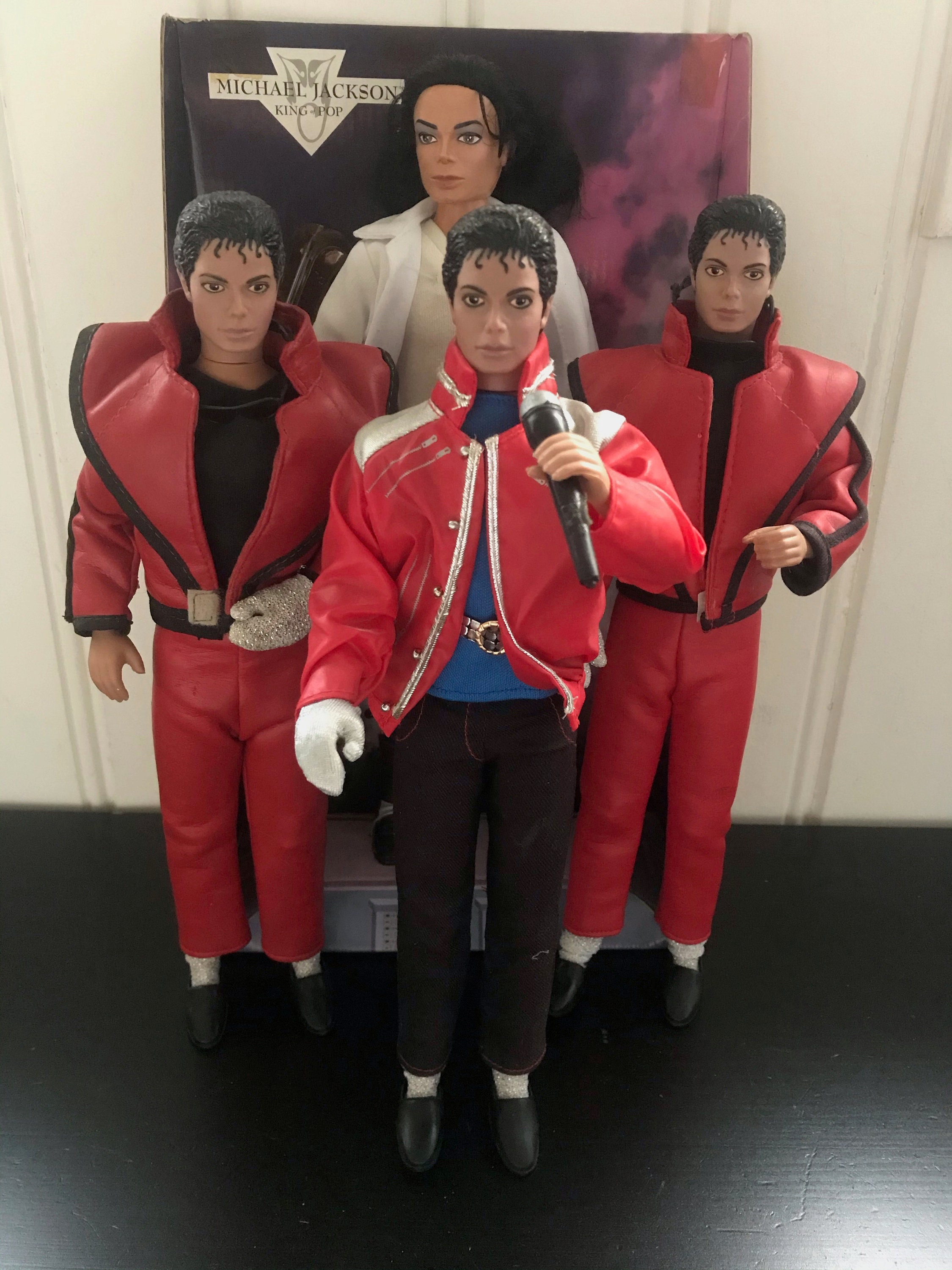 Four Michael Jackson Original Dolls. Thriller Beat It Black Etsy