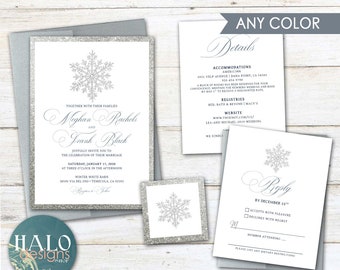 Snowflake Wedding Invitations, winter wedding, wedding invites, wedding invitation, winter