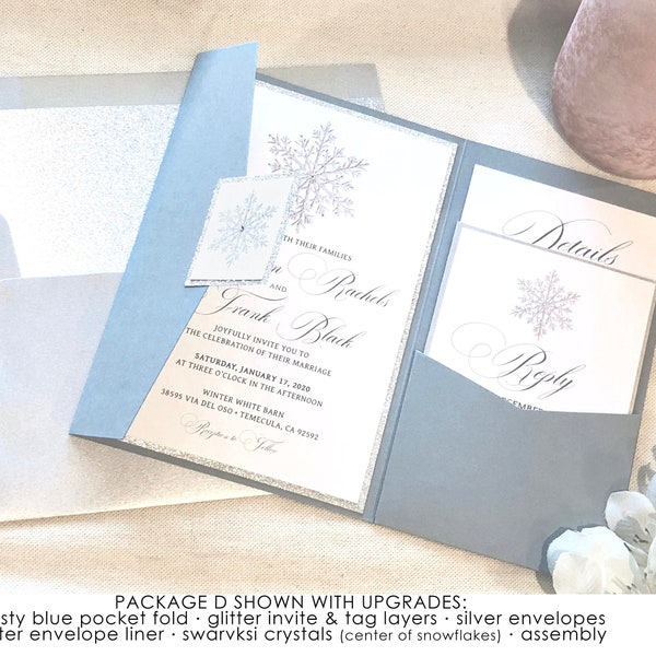 Snowflake Wedding Invitations, winter wedding, wedding invites, wedding invitation, winter