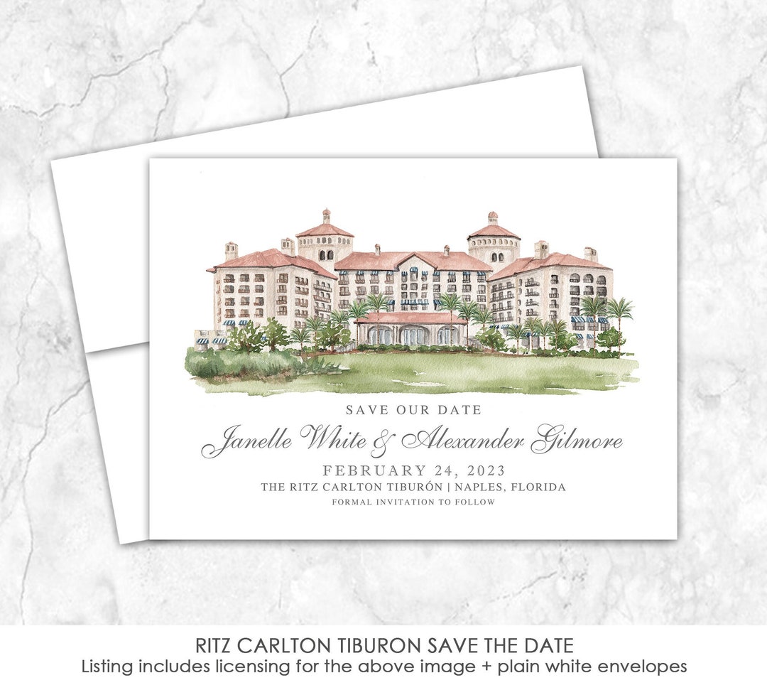 Ritz Carlton Tiburon Save the Date, Naples, Florida Venue Save the Date