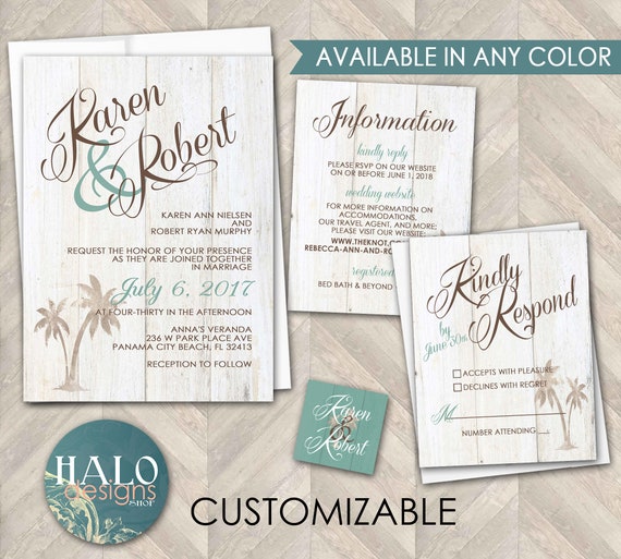beach wedding invitations destination wedding palm trees rustic wedding rustic beach wedding invitation beach wedding invitations