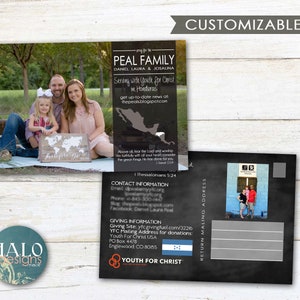 Missionary Card, Printed, Christian support card, prayer card, mission card, thank you and prayer card, missionary cards