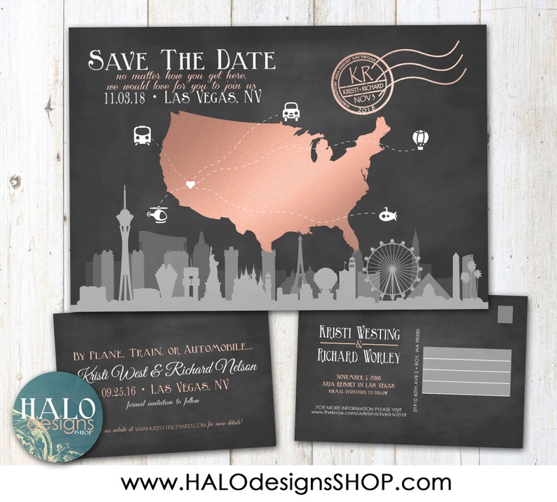 ANY COLOR printable card postcard save the date postcard destination wedding save the date Destination Save the Date save the date map