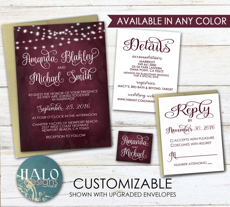 Save the Date, ANY COLOR, burgundy save the date, navy save the date, save the date, teal, plum, navy, image 4