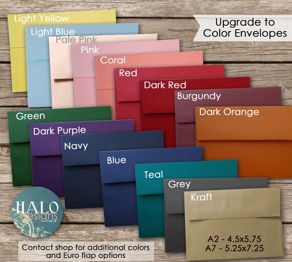 Color Envelopes Etsy