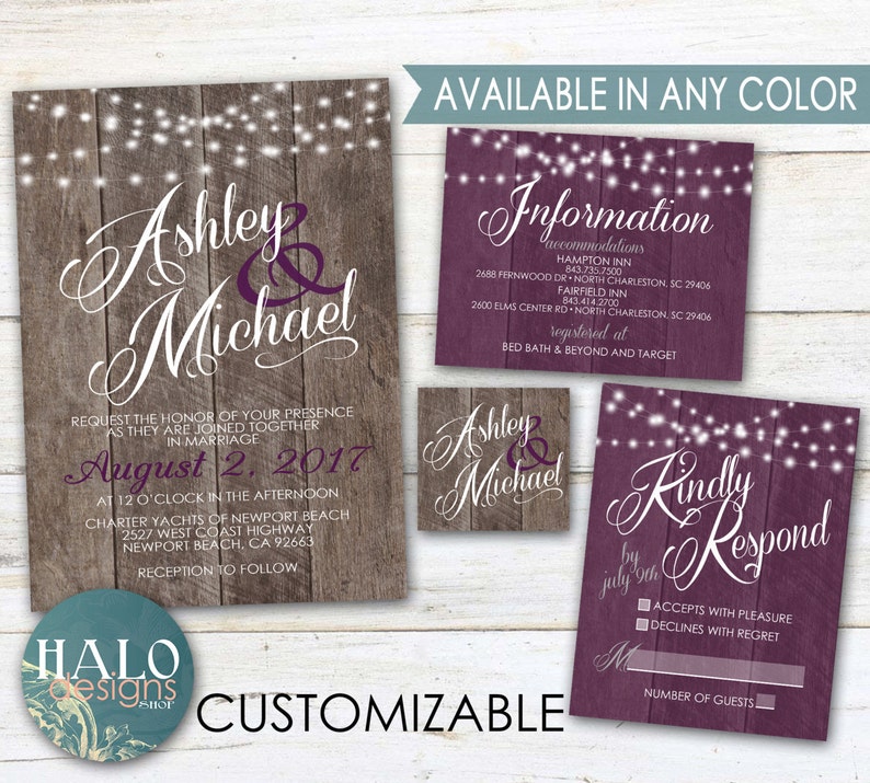 Rustic Wedding,Save The Date,wedding Invitations,Postcard,wedding card,wedding invitation template,Romantic Wedding,green,blue,marsala,wood image 3