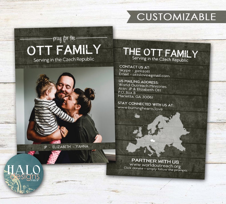 Custom Missionary Prayer Card, Christian Support Cards - Etsy