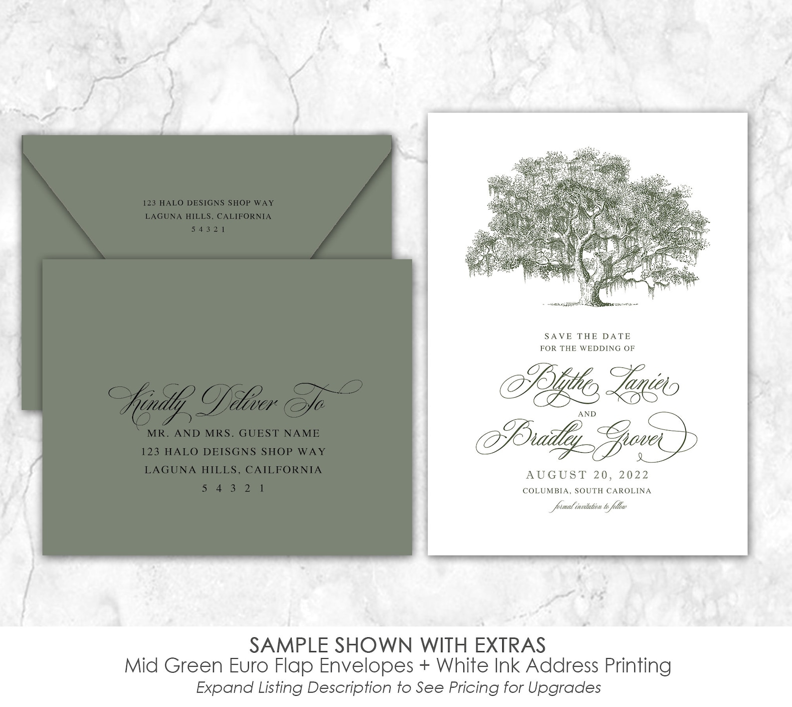 Oak Tree Wedding Invitation ANY COLOR Tree Wedding | Etsy