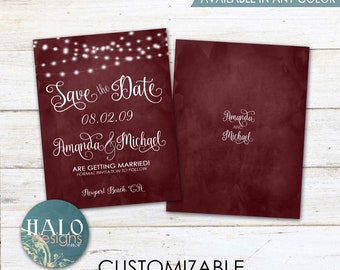 Save the Date, ANY COLOR, burgundy save the date, navy save the date, save the date, teal, plum, navy,