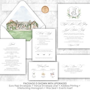 Cloughjordan House Wedding Invitation, Ireland, custom venue wedding invitation, Venue wedding invitation, Irish wedding