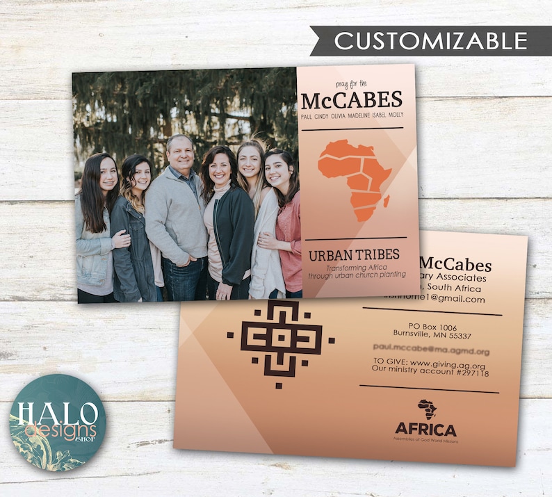 Custom Missionary Prayer Card, Christian Support Cards - Etsy
