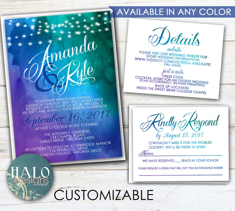Beach Wedding Invitations Beach Wedding Invitation Etsy