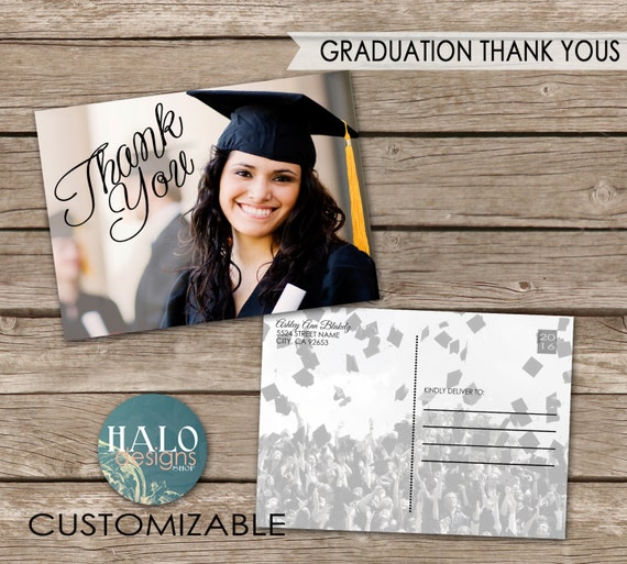 graduation thank you card thank you card postcard high school college graduation celebrate graduation thank you card for graduation